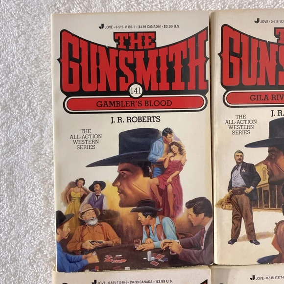 Vintage The Gunsmith  All Action Western Romance Novel x4 - Picture 2 of 13